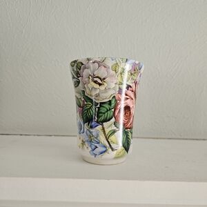 Vintage Crowne Oakes Designs Floral Ceramic Jar